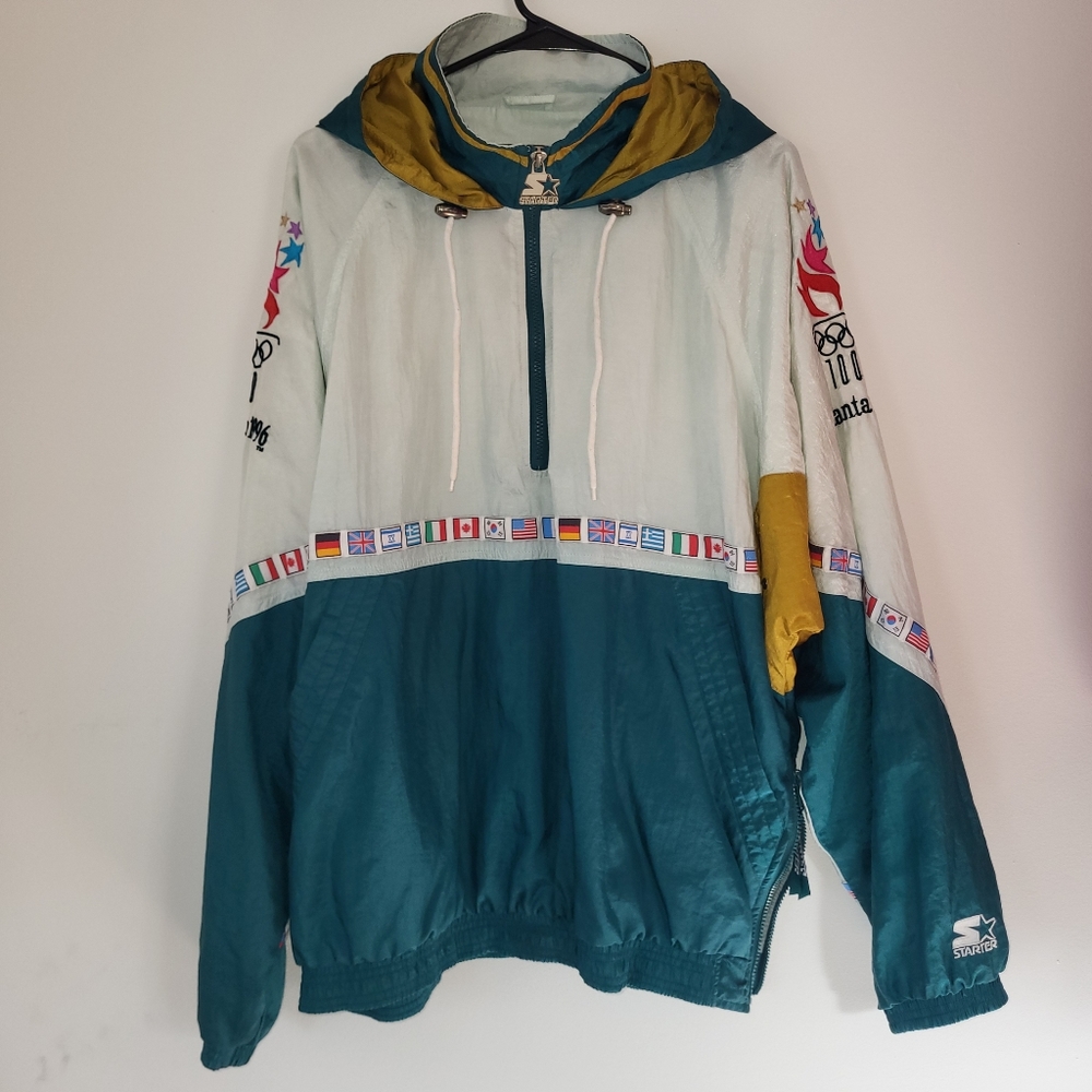 Very Rare Vintage 1996 Atlanta Olympics PULL OVER Jacket